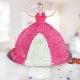 Beautiful Barbie Theme Cream Cake for Birthday Girl